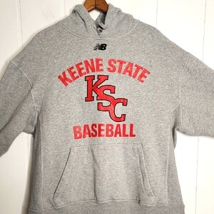 New Balance Gray Hoodie - Keene State Baseball Unisex Pullover Sweatshirt